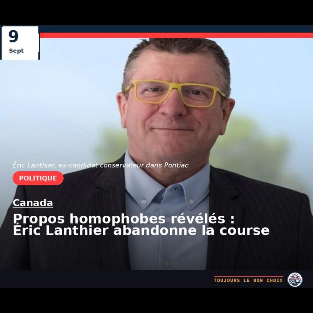 Pontiac sous tension : le candidat conservateur Éric Lanthier retire sa candidature après une controverse
